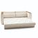 Sofa-Cama 2 Lugares MH-1609 Herval 158 cm -largura- Colchao Casal Linho Bege Laterais Marrom A -2-